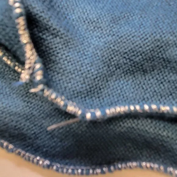 Blue Rectangular Scarf - Picture 6 of 6